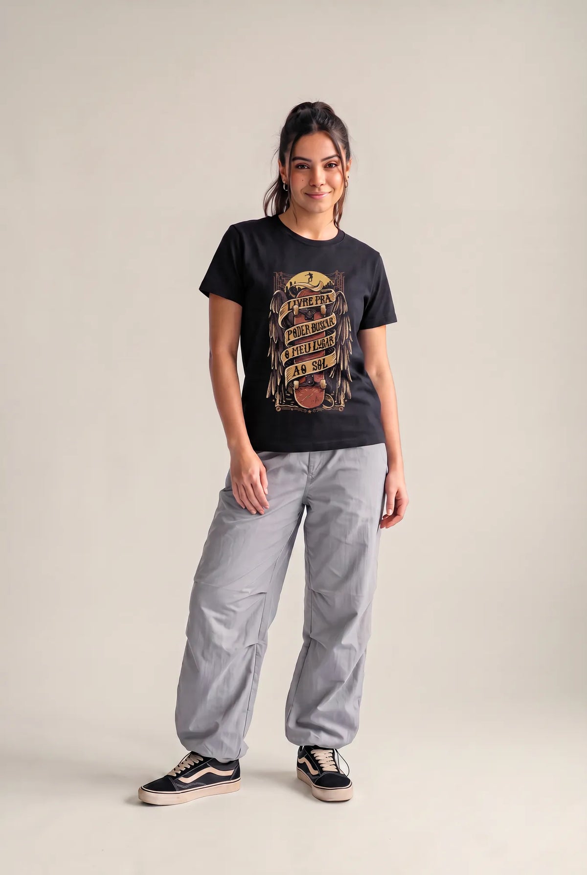 Camiseta Básica Lugar ao Sol Feminina Preto