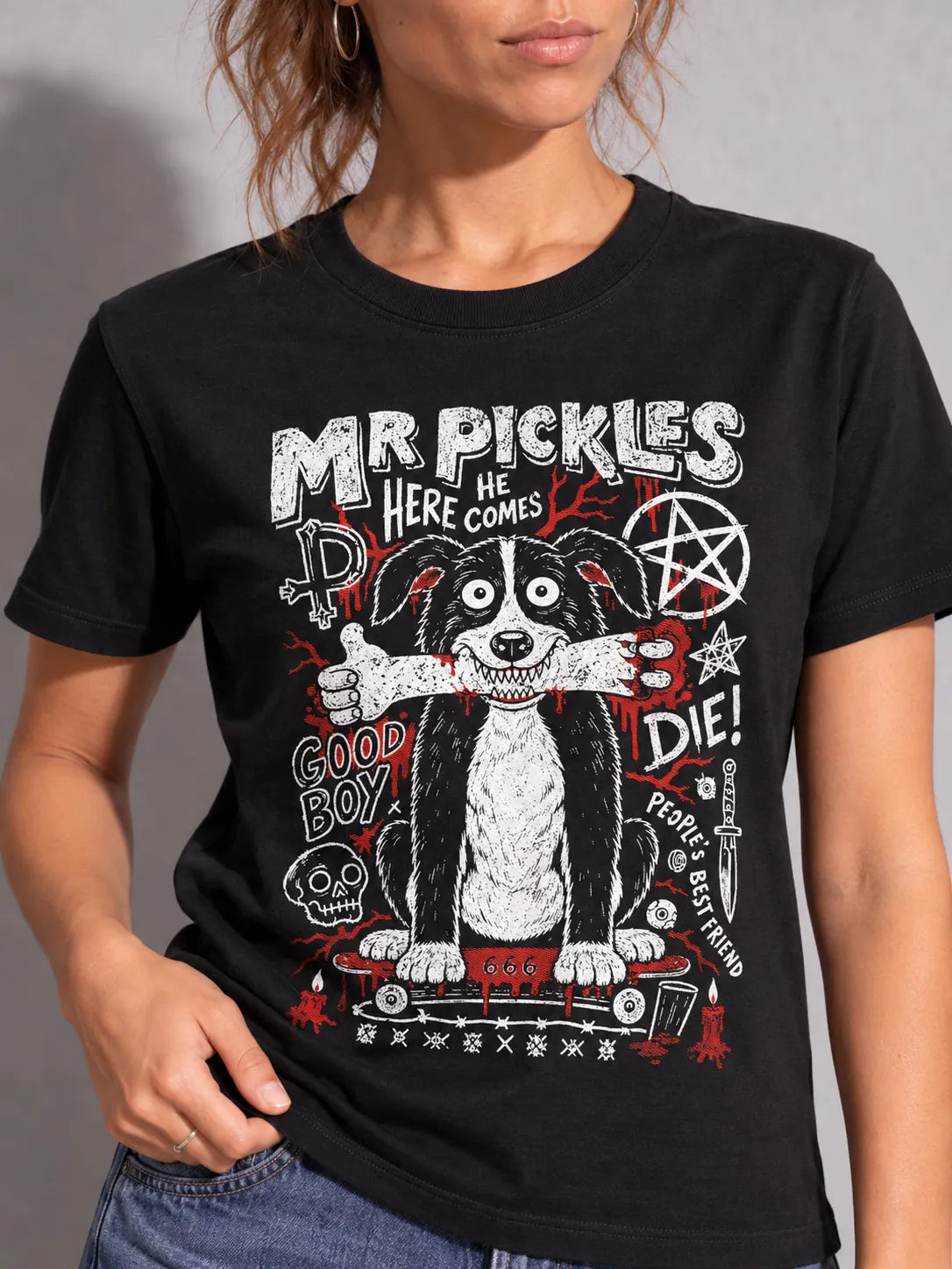 Camiseta Básica Mr. Pickles Feminina Preto