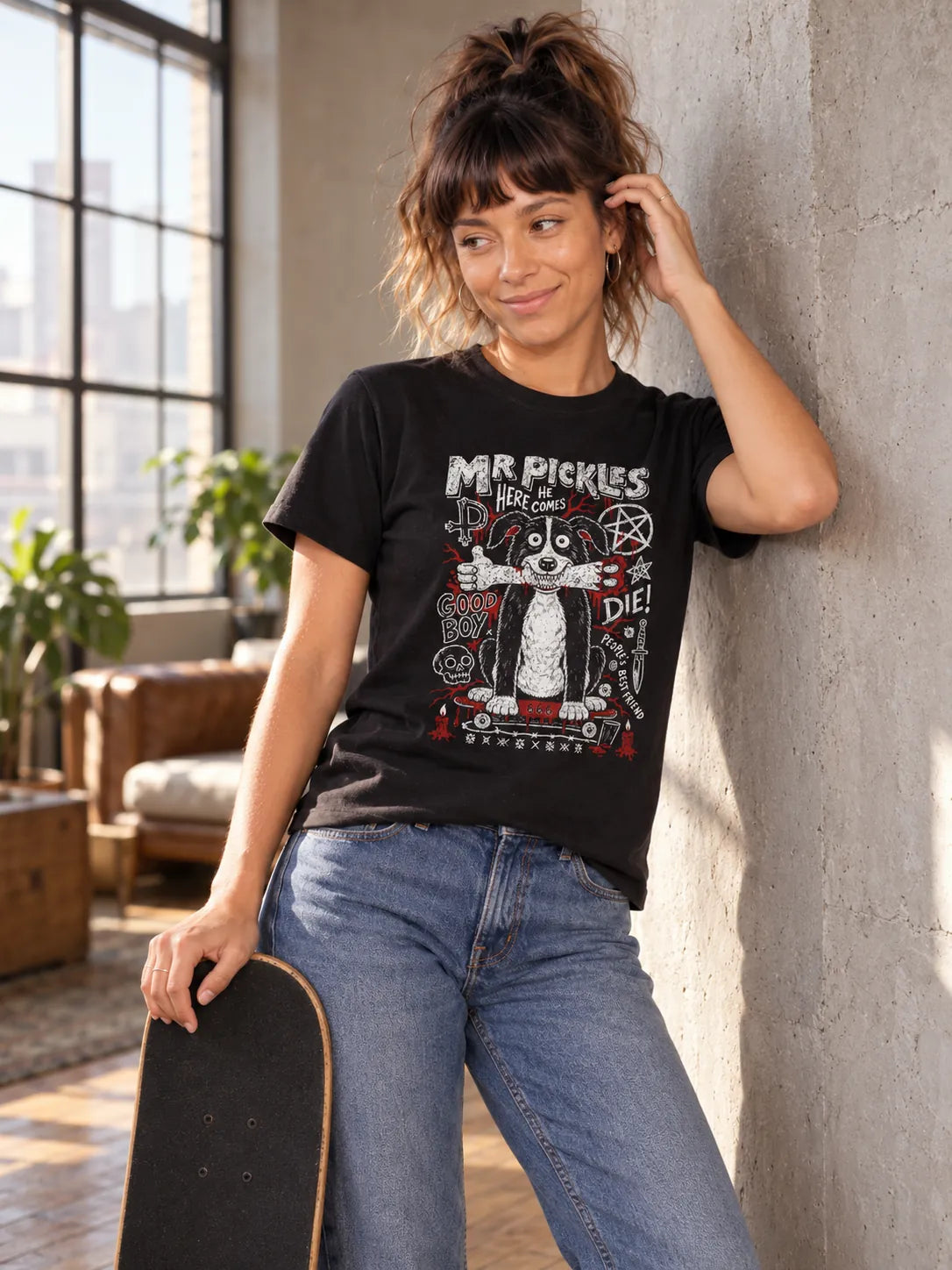 Camiseta Básica Mr. Pickles Feminina Preto