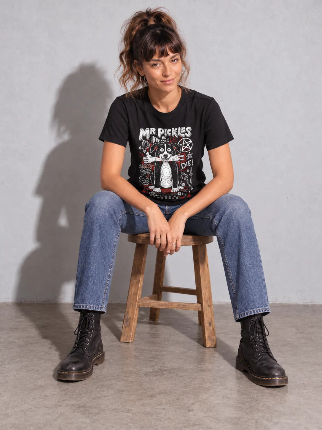 Camiseta Básica Mr. Pickles Feminina Preto
