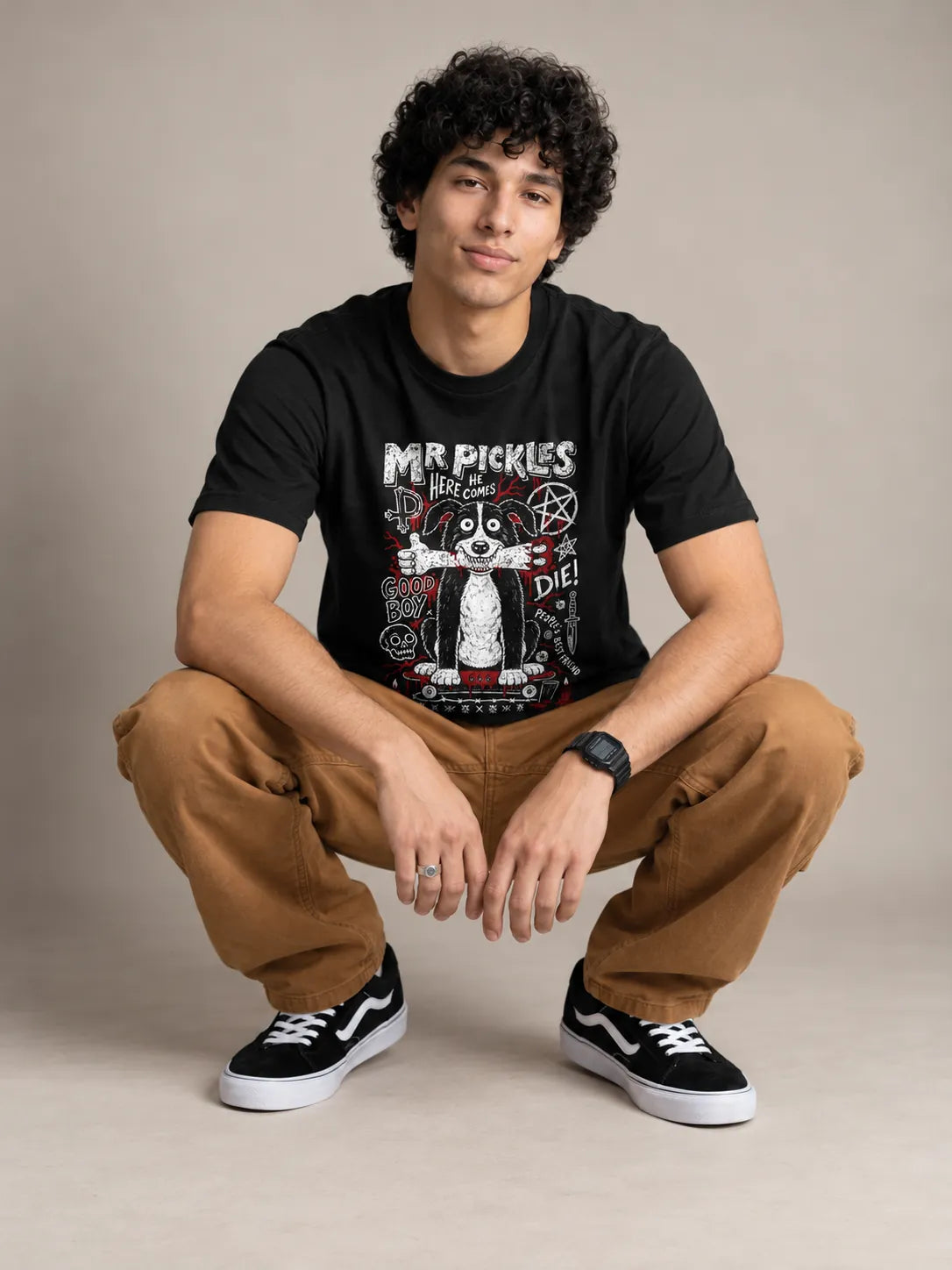 Camiseta Básica Mr. Pickles Masculina Preto