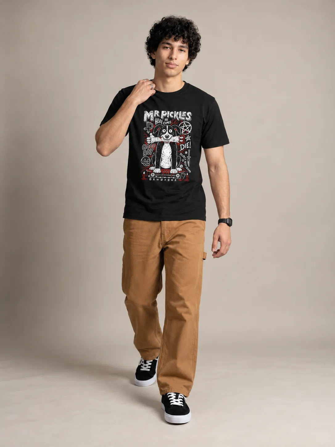 Camiseta Básica Mr. Pickles Masculina Preto