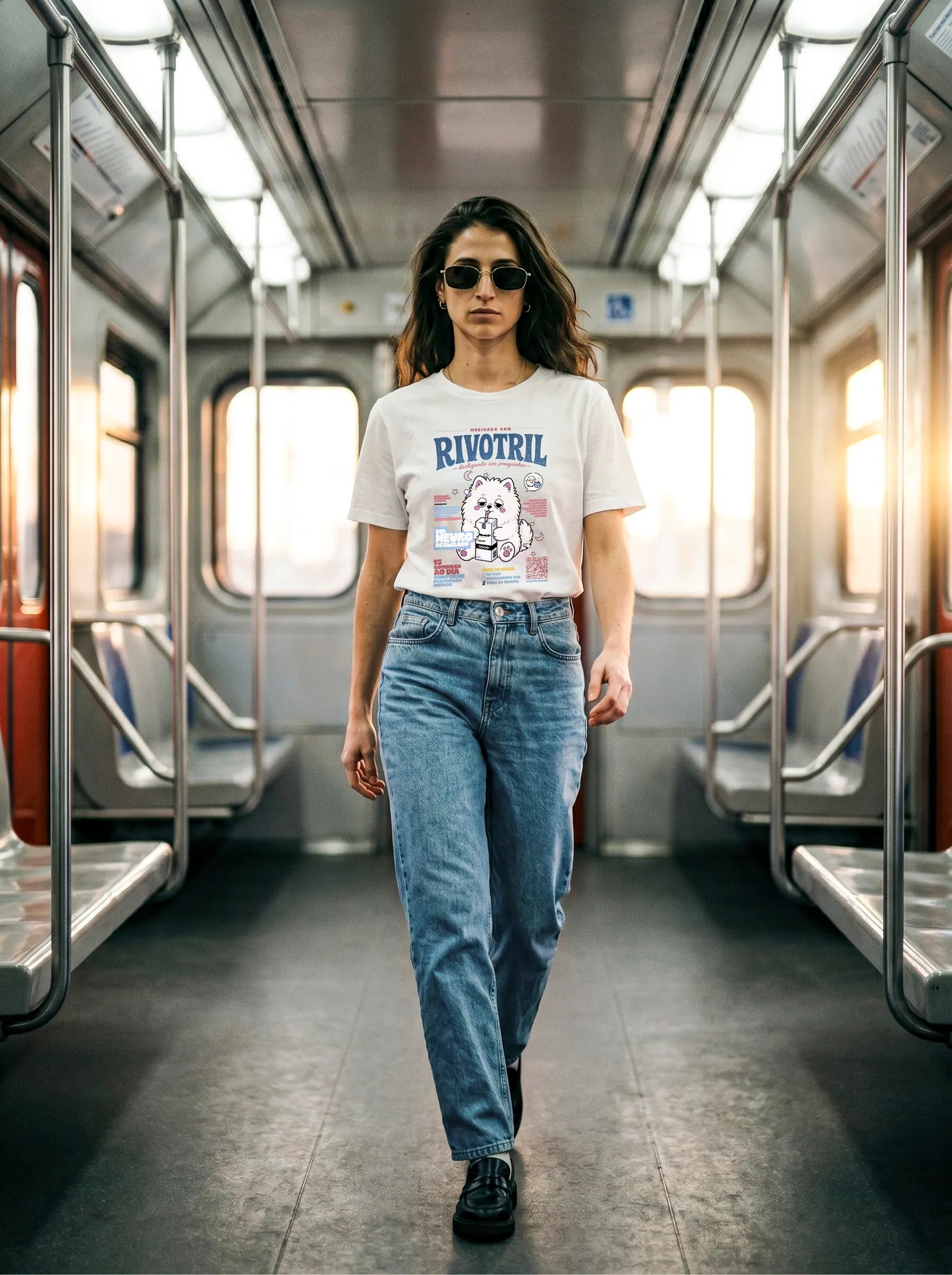Camiseta Básica Neurodesligado Feminina Off-White