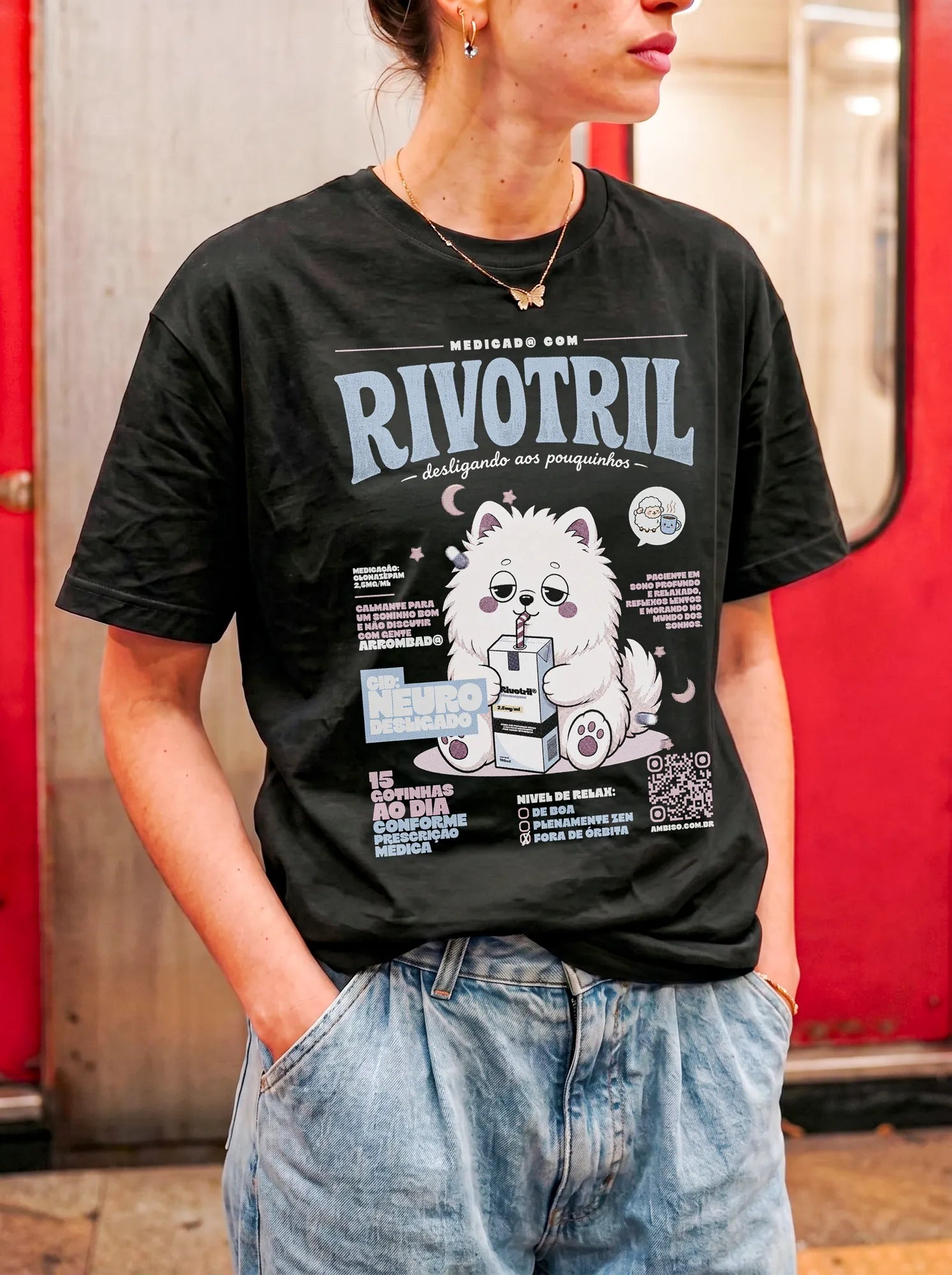 Camiseta Básica Neurodesligado Feminina Preto