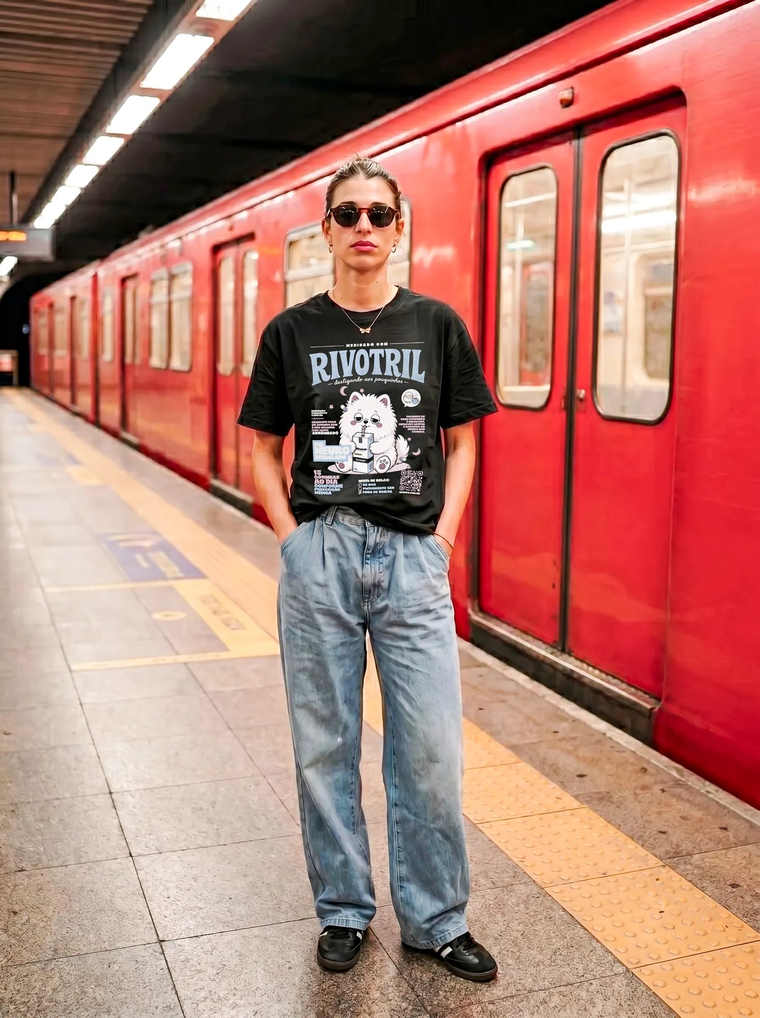 Camiseta Básica Neurodesligado Feminina Preto