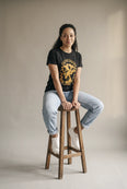 Camiseta Básica No Fue Magia, Fue Terapia Feminina Preto