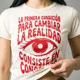 Camiseta Básica Para Cambiar la Realidad Feminina Off-White