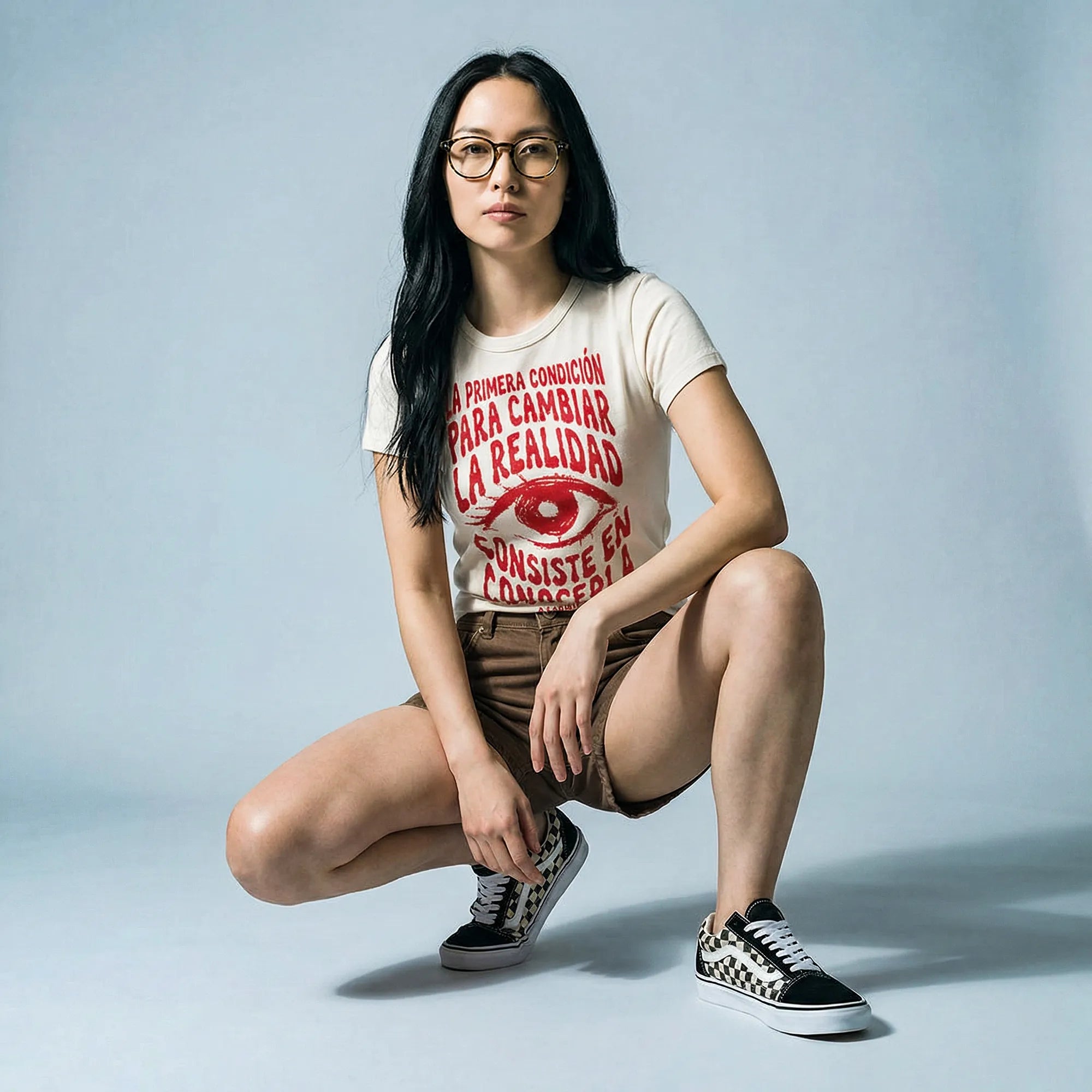 Camiseta Básica Para Cambiar la Realidad Feminina Off-White