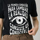 Camiseta Básica Para Cambiar la Realidad Feminina Preto