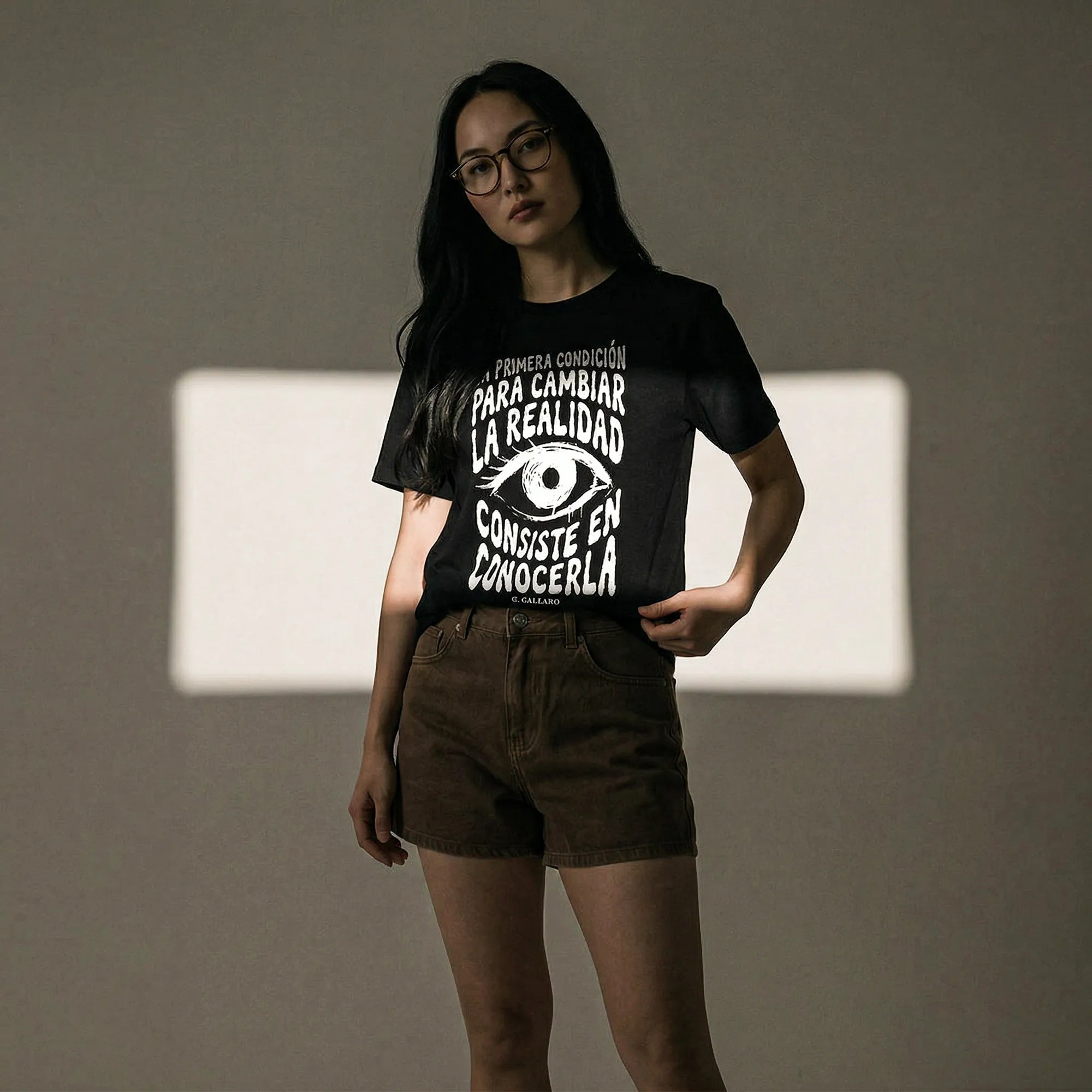 Camiseta Básica Para Cambiar la Realidad Feminina Preto