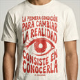 Camiseta Básica Para Cambiar la Realidad Masculina Off-White