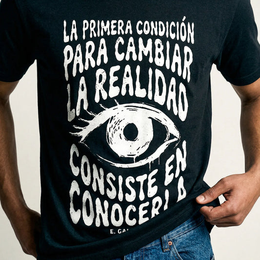 Camiseta Básica Para Cambiar la Realidad Masculina Preto
