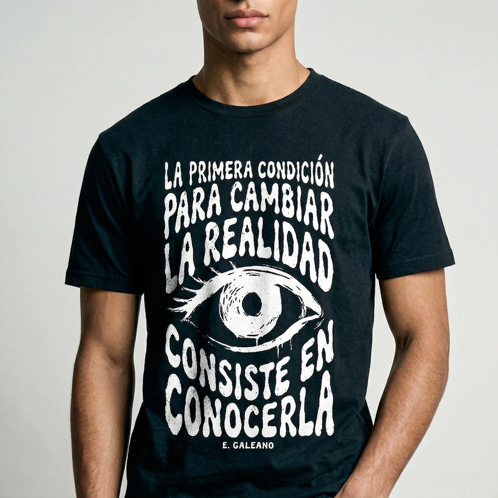 Camiseta Básica Para Cambiar la Realidad Masculina Preto