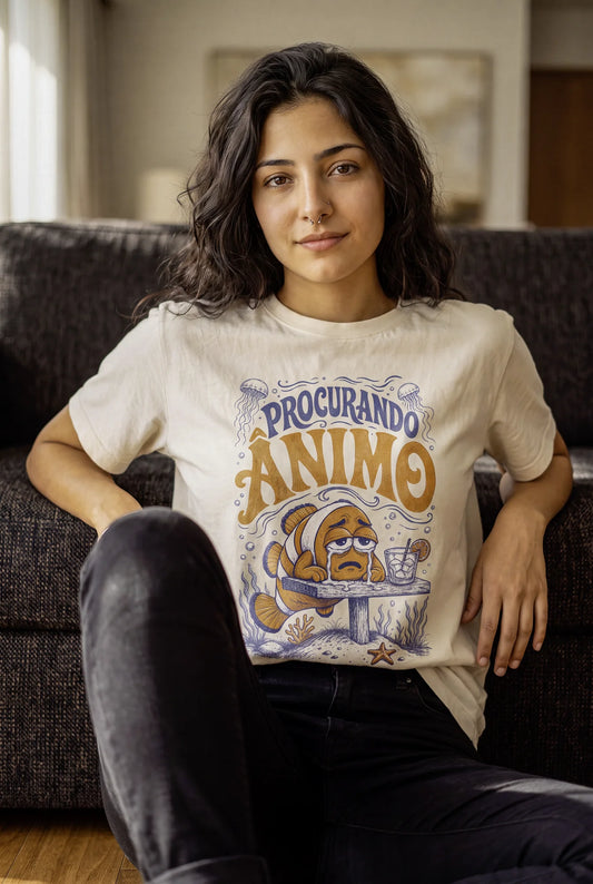 Camiseta Básica Procurando Ânimo - Feminina
