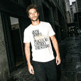 Camiseta Básica Quem Domina a Percepção, Controla o Resultado Masculina Off-White