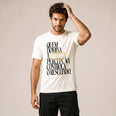 Camiseta Básica Quem Domina a Percepção, Controla o Resultado Masculina Off-White