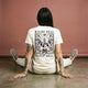 Camiseta Básica Raise Hell Sleep Well Feminina Off-White