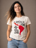 Camiseta Básica Soy América Latina Feminina Off-White