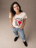 Camiseta Básica Soy América Latina Feminina Off-White