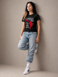 Camiseta Básica Soy América Latina Feminina Preto
