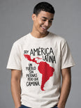 Camiseta Básica Soy América Latina Masculina Off-White