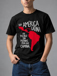 Camiseta Básica Soy América Latina Masculina Preto