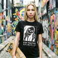 Camiseta Básica Stay Positive Feminina Preto