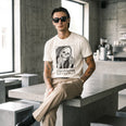 Camiseta Básica Stay Positive Masculina Off-White