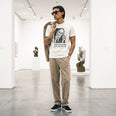 Camiseta Básica Stay Positive Masculina Off-White