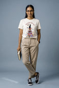 Camiseta Básica Toda Leitura Abre Asas Feminina Off-White