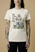 Camiseta Básica Vivir y Luchar por Vivir Feminina Off-White