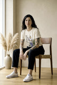 Camiseta Básica Vivir y Luchar por Vivir Feminina Off-White