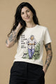 Camiseta Básica Vivir y Luchar por Vivir Feminina Off-White
