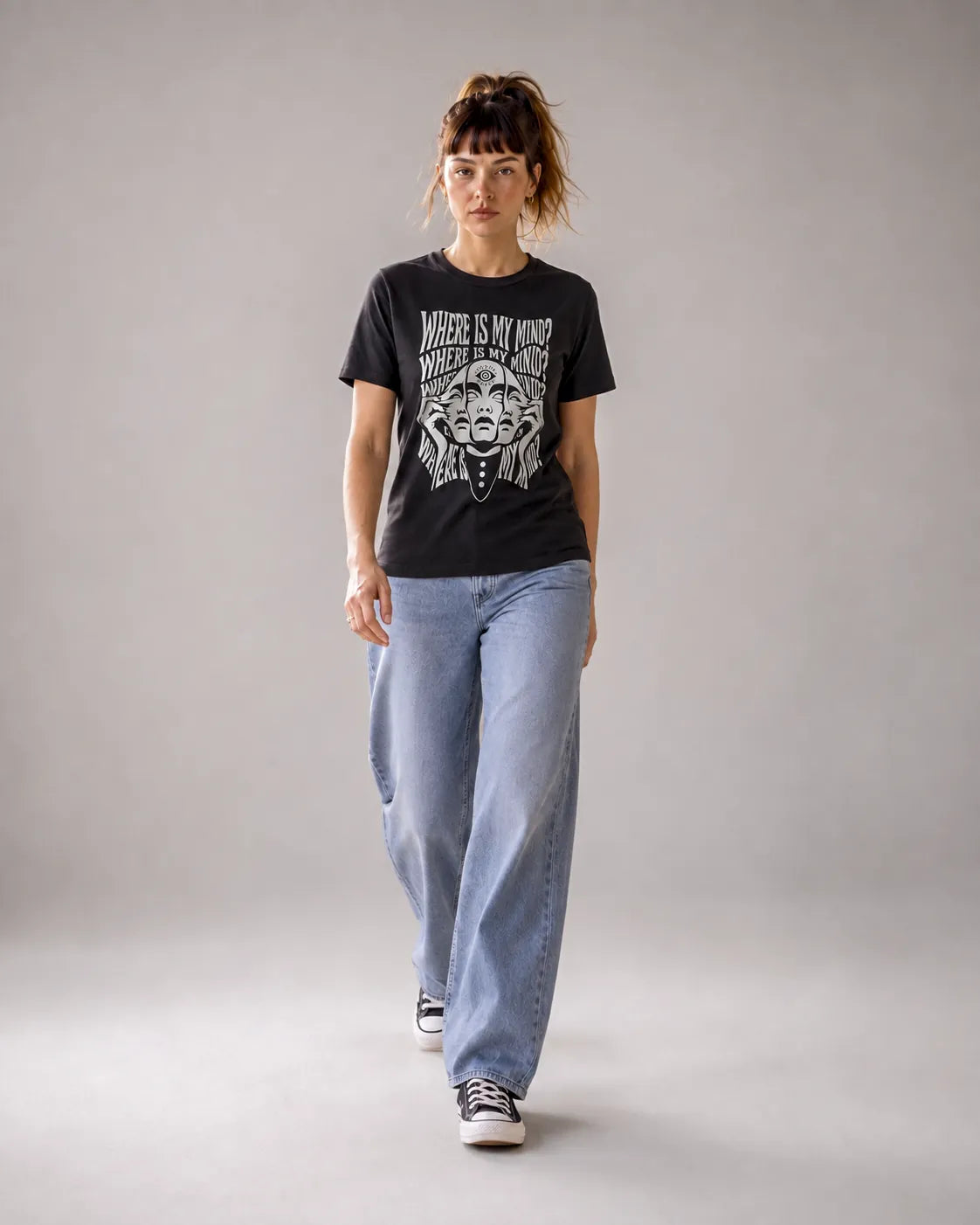 Camiseta Básica Where Is My Mind Feminina Preto