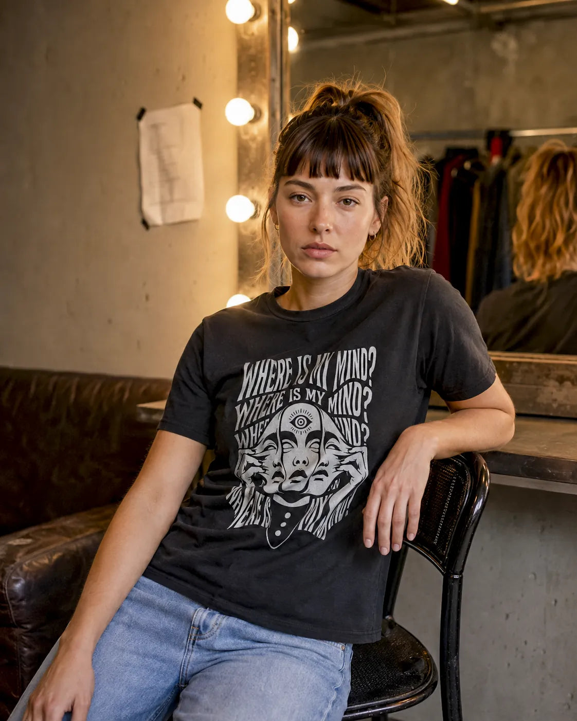 Camiseta Básica Where Is My Mind Feminina Preto