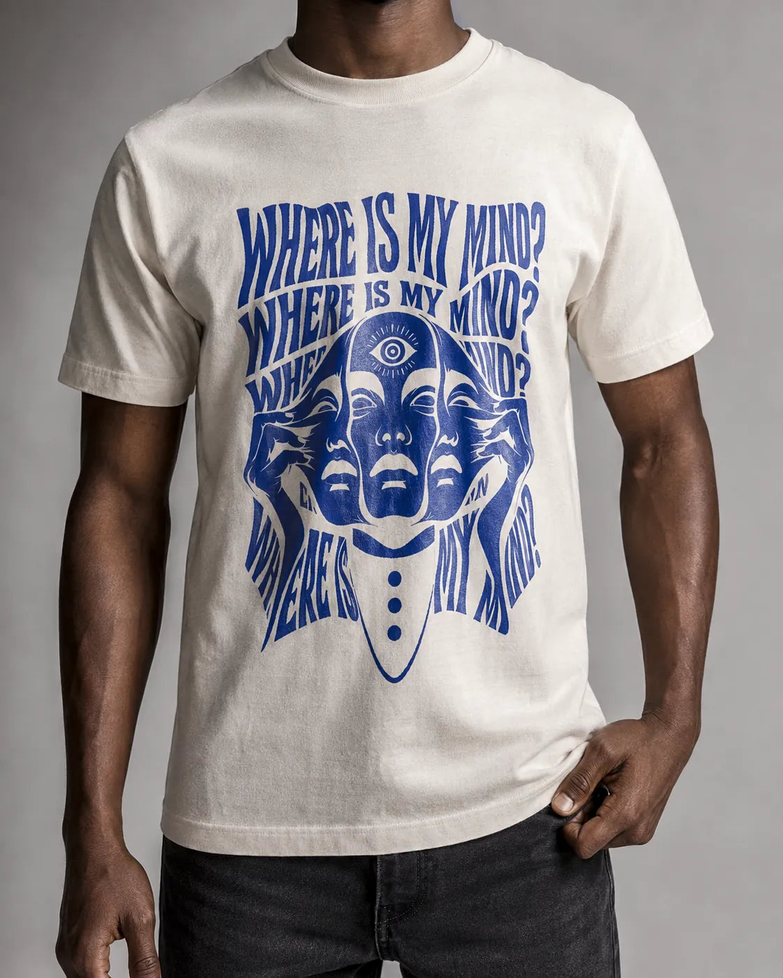 Camiseta Básica Where Is My Mind Masculina Off-White