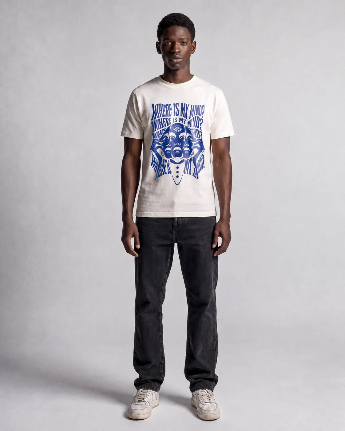 Camiseta Básica Where Is My Mind Masculina Off-White