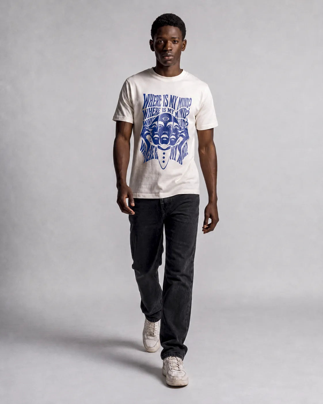 Camiseta Básica Where Is My Mind Masculina Off-White