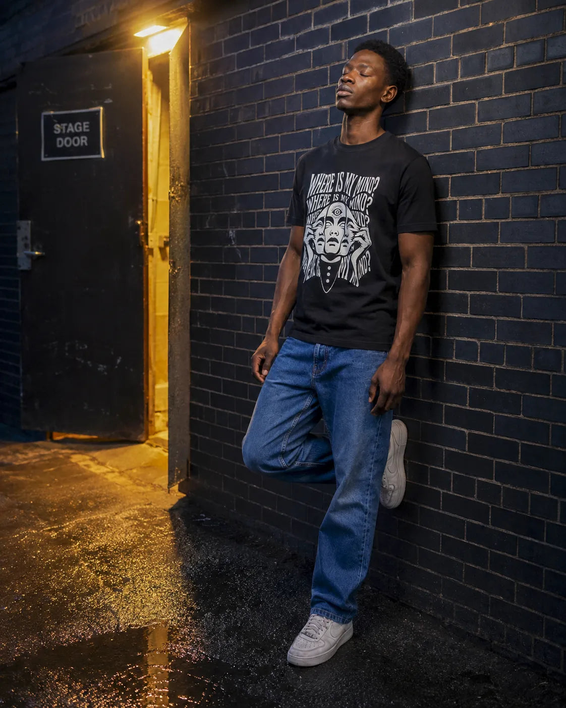 Camiseta Básica Where Is My Mind Masculina Preto