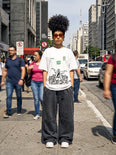 Camiseta Oversized 10 da Favela Sabotage Feminina Off-White