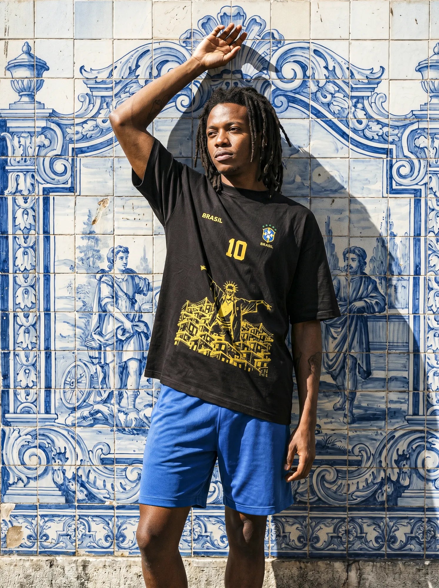 Camiseta Oversized 10 da Favela Sabotage Masculina Preto