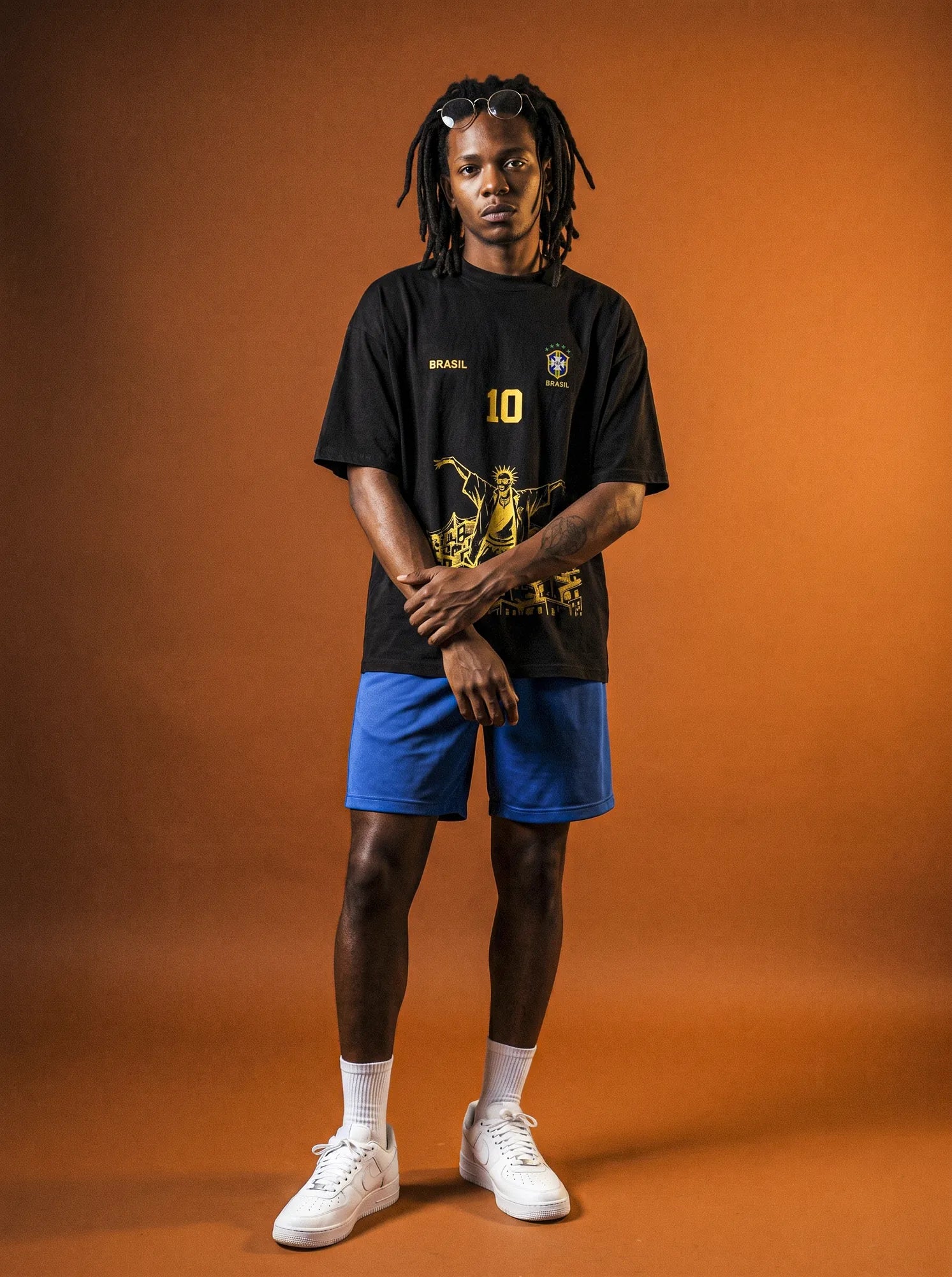 Camiseta Oversized 10 da Favela Sabotage Masculina Preto