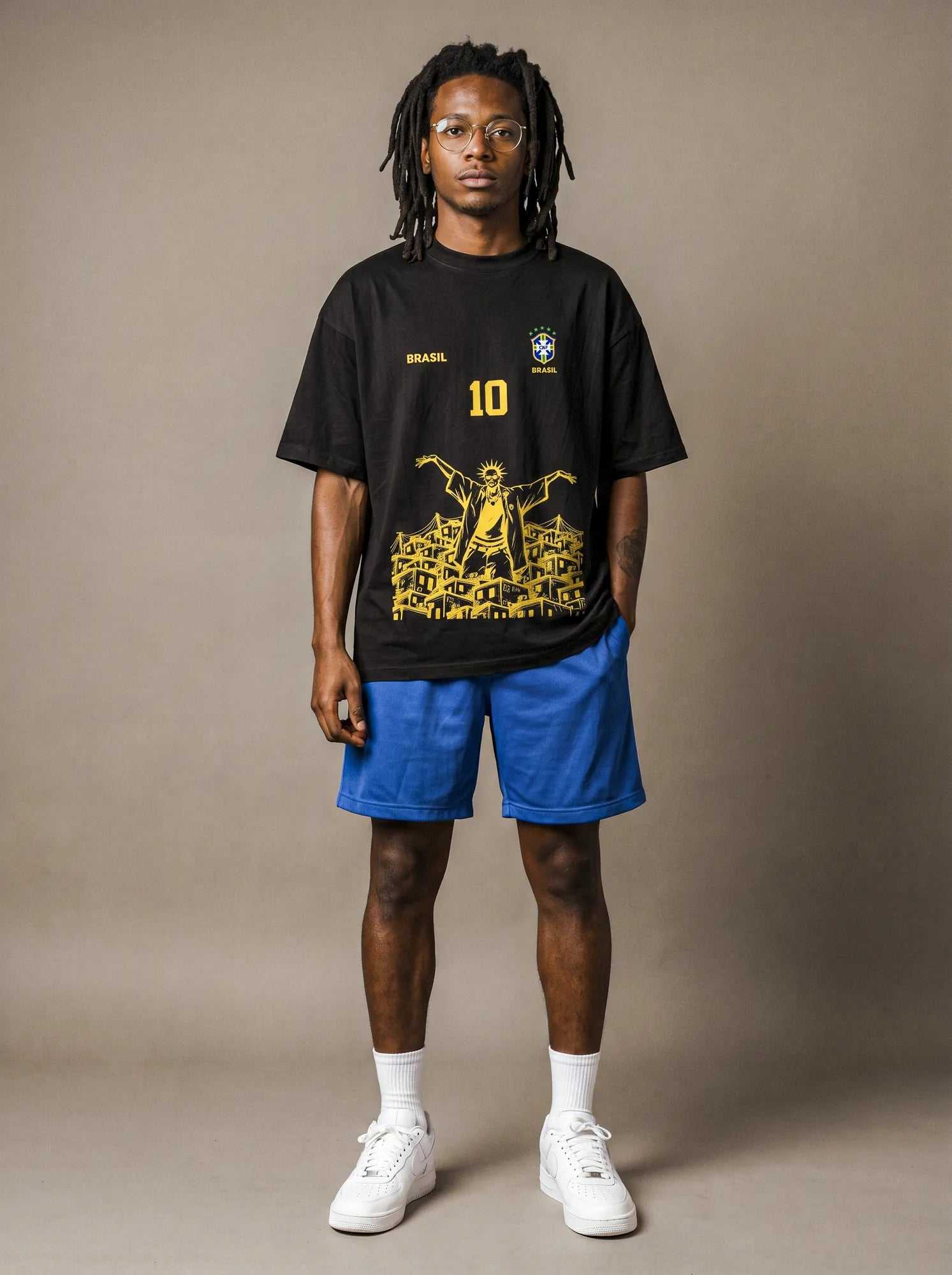 Camiseta Oversized 10 da Favela Sabotage Masculina Preto