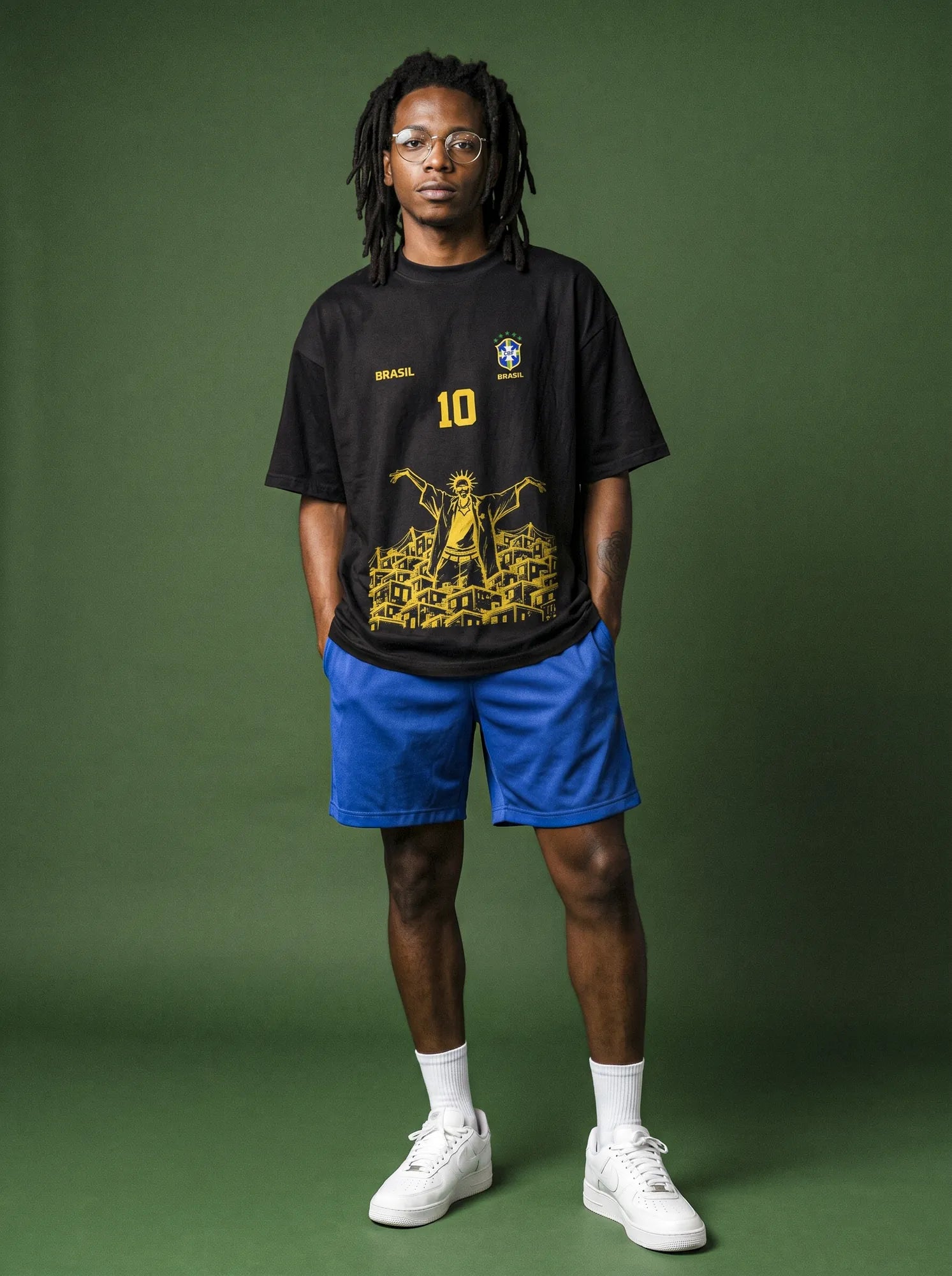 Camiseta Oversized 10 da Favela Sabotage Masculina Preto