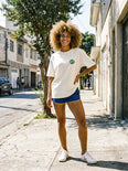 Camiseta Oversized Amor e Progresso Feminina Off-White