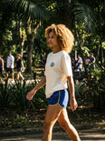 Camiseta Oversized Amor e Progresso Feminina Off-White