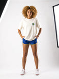 Camiseta Oversized Amor e Progresso Feminina Off-White