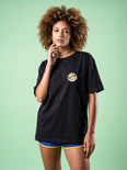 Camiseta Oversized Amor e Progresso Feminina Preto
