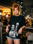 Camiseta Oversized Cafú Capitão do Penta Feminina Preto