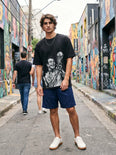 Camiseta Oversized Cafú Capitão do Penta Masculina Preto